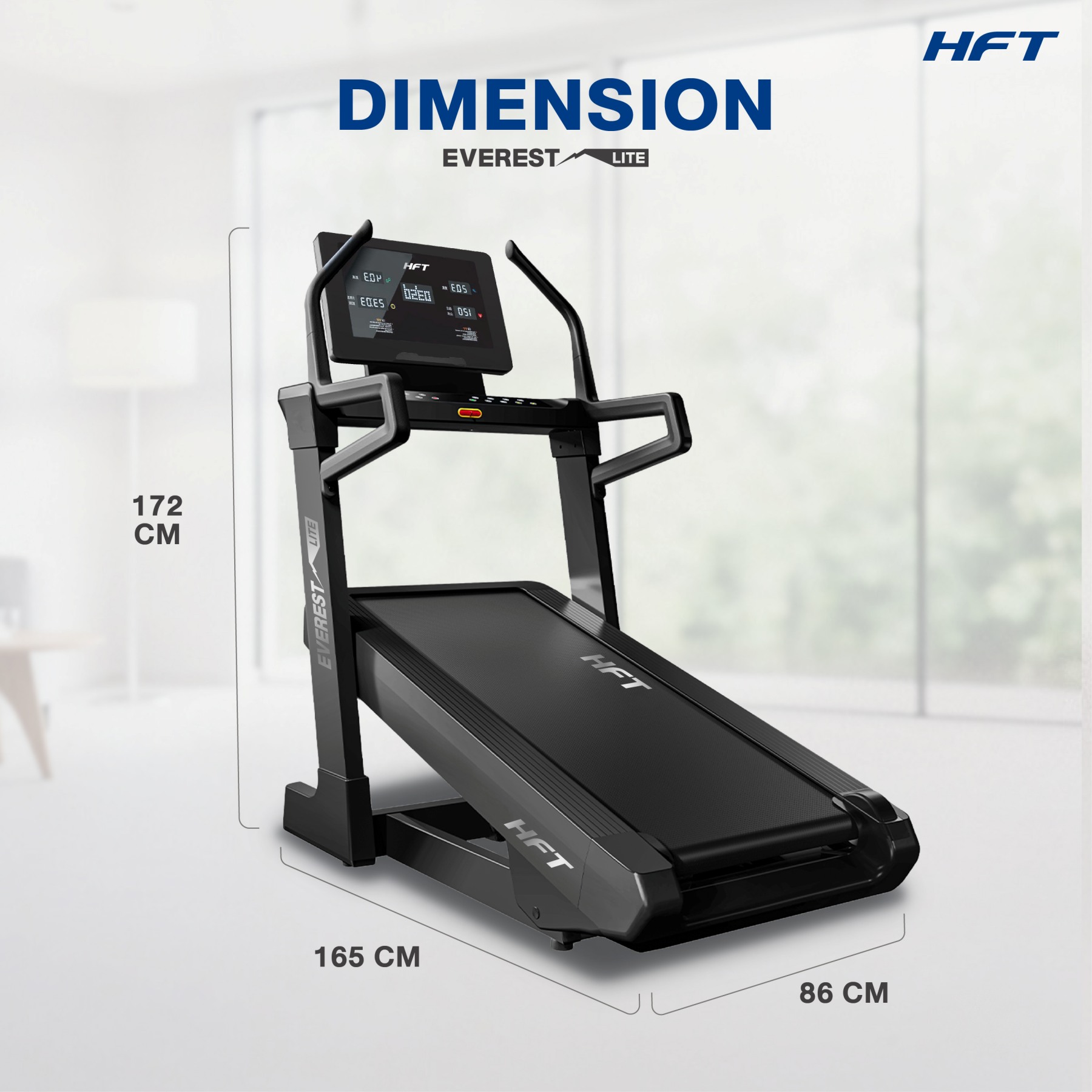 ลู่วิ่งไฟฟ้า HOMEFITTOOLS DC 4.5 HP รุ่น EVEREST INCLINE TREADMILL (LITE)_3